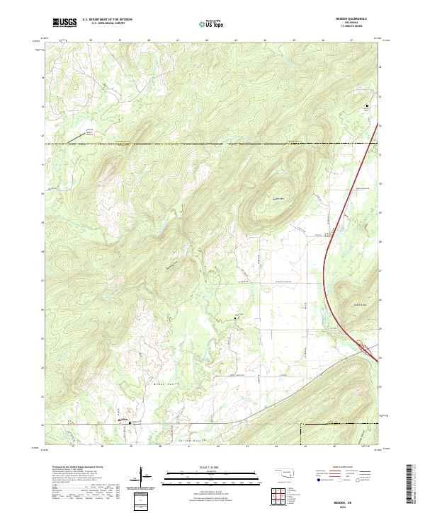 USGS Topographic Map – Redden