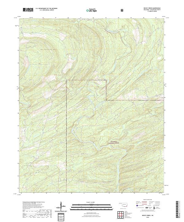 USGS Topographic Map – Rocky Creek