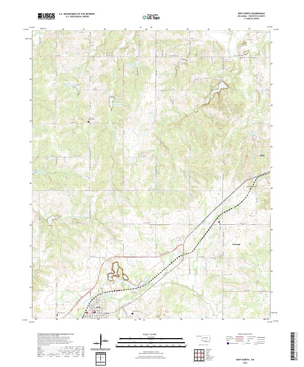 USGS Topographic Map – Roff North