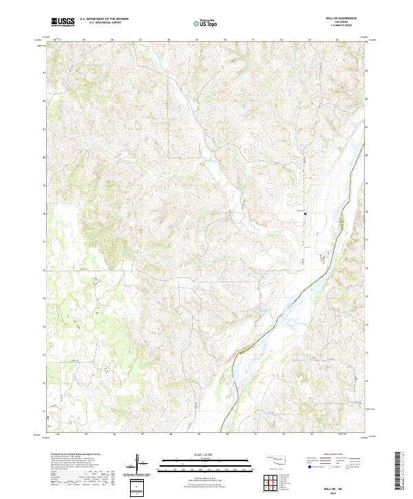 USGS Topographic Map – Roll NE