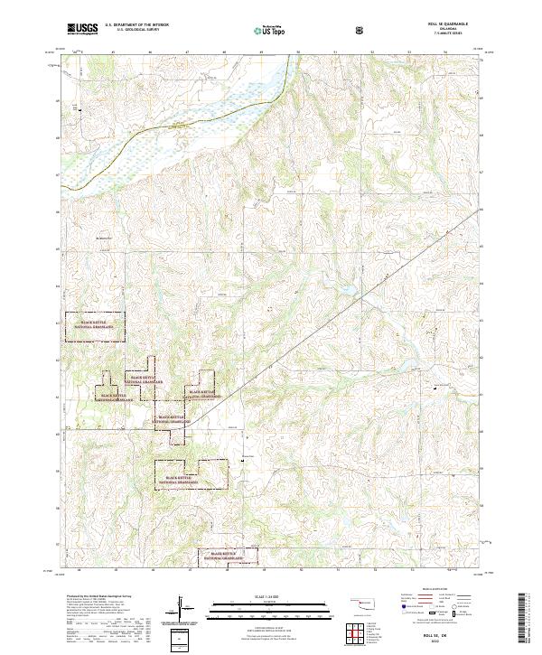 USGS Topographic Map – Roll SE