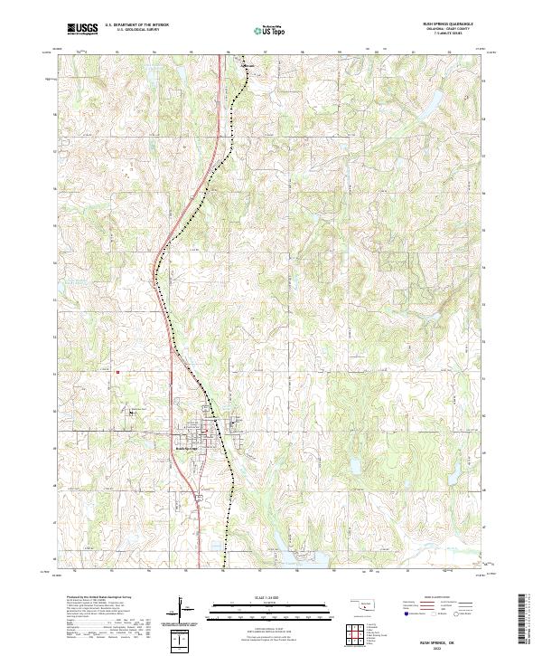 USGS Topographic Map – Rush Springs