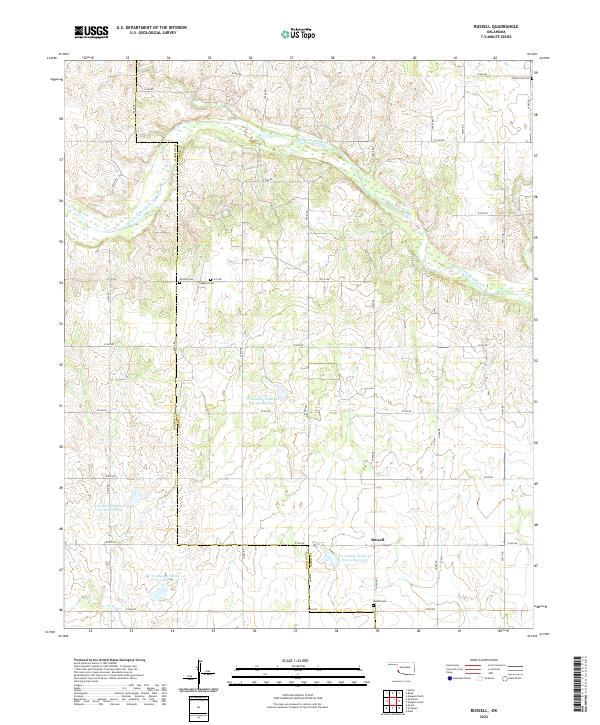 USGS Topographic Map – Russell