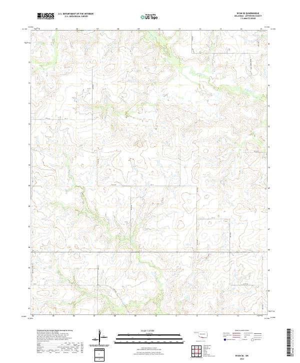 USGS Topographic Map – Ryan SE