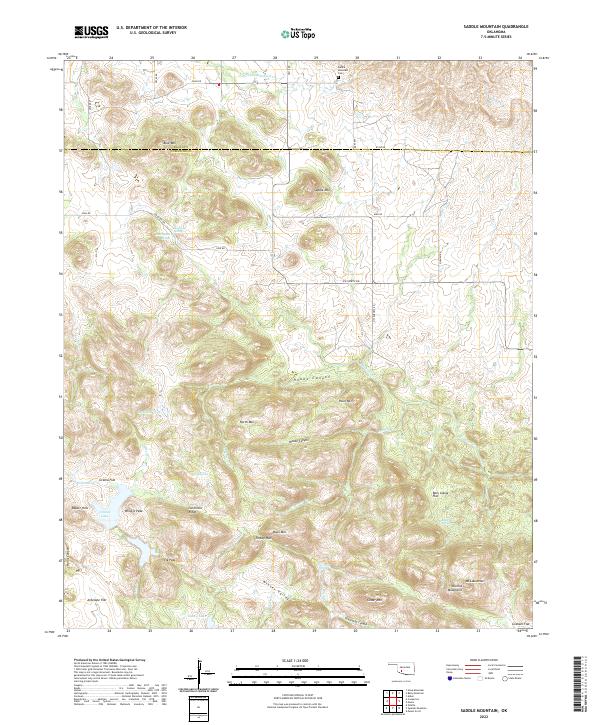 USGS Topographic Map – Saddle Mountain