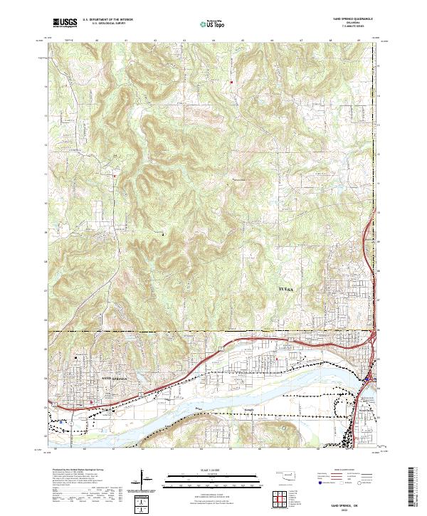 USGS Topographic Map – Sand Springs