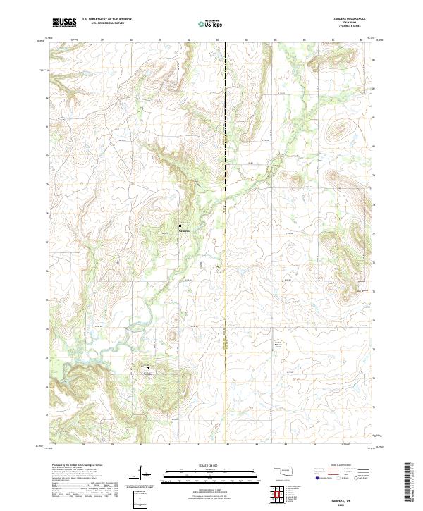 USGS Topographic Map – Sanders