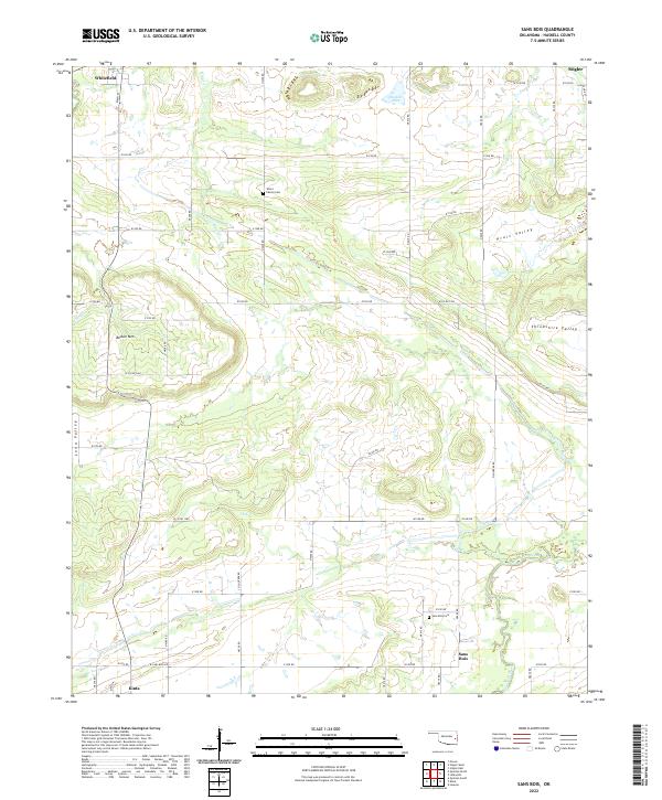 USGS Topographic Map – Sans Bois