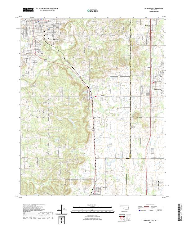 USGS Topographic Map – Sapulpa South