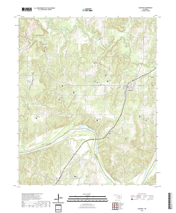 USGS Topographic Map – Sasakwa