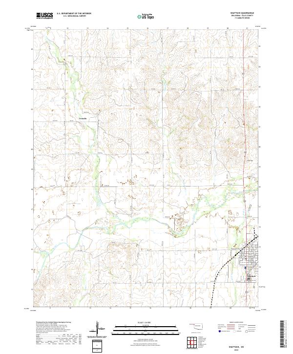 USGS Topographic Map – Shattuck