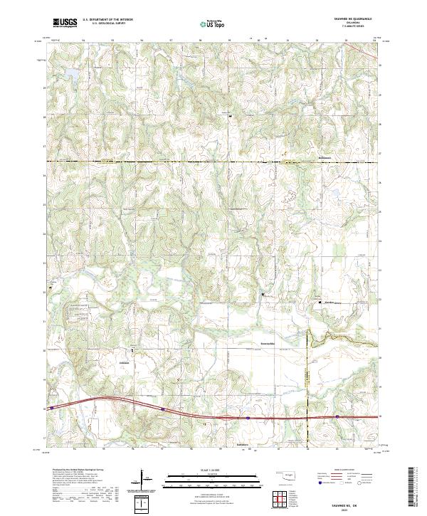 USGS Topographic Map – Shawnee NE