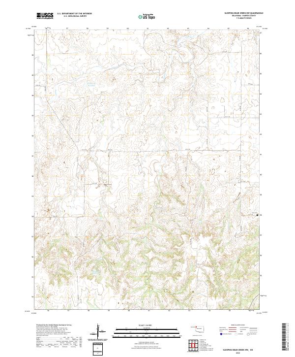 USGS Topographic Map – Sleeping Bear Creek NW