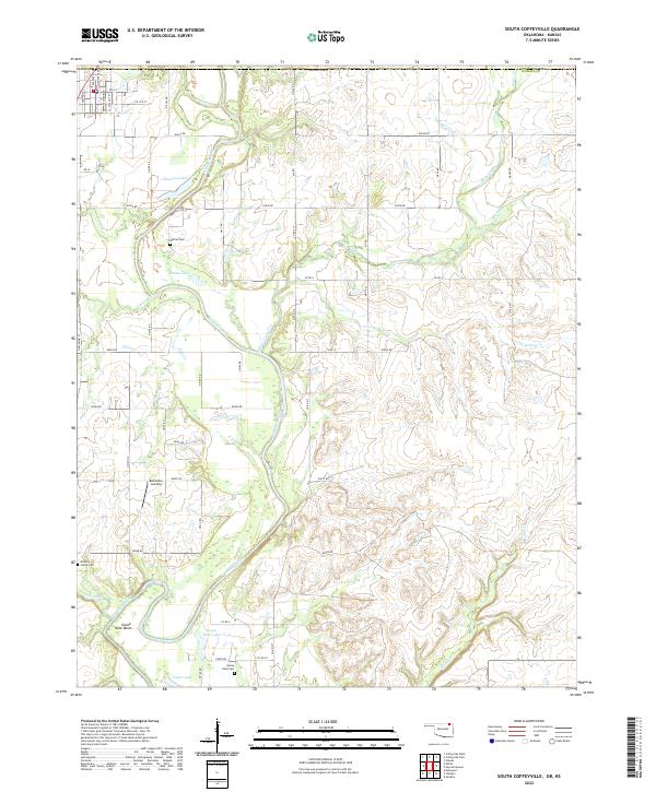 USGS Topographic Map – South Coffeyville