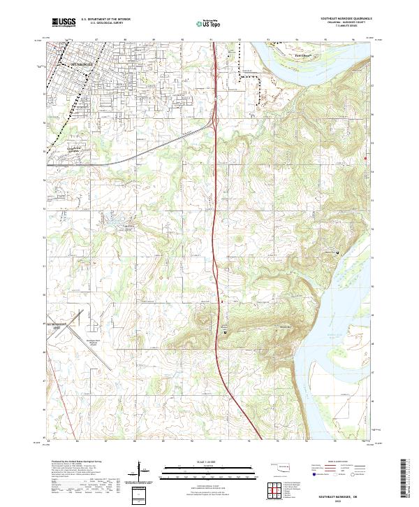 USGS Topographic Map – Southeast Muskogee