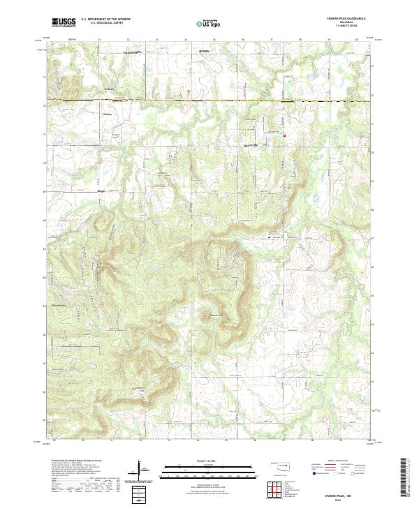 USGS Topographic Map – Spanish Peak