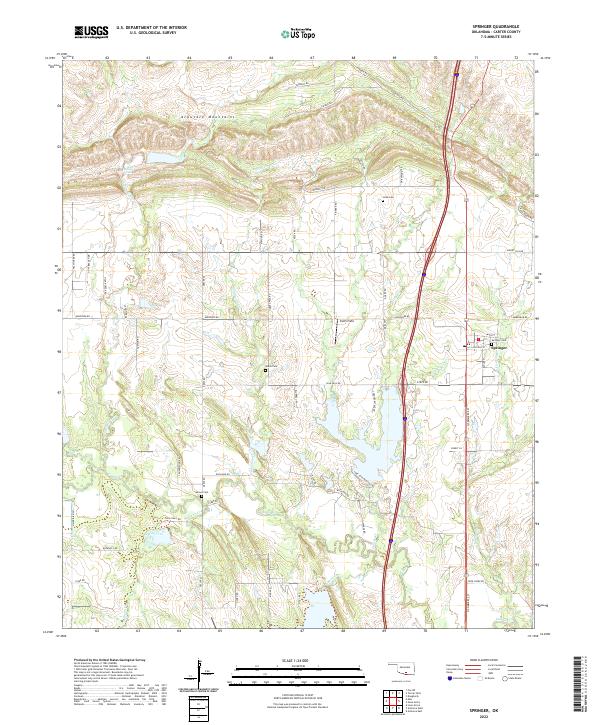 USGS Topographic Map – Springer