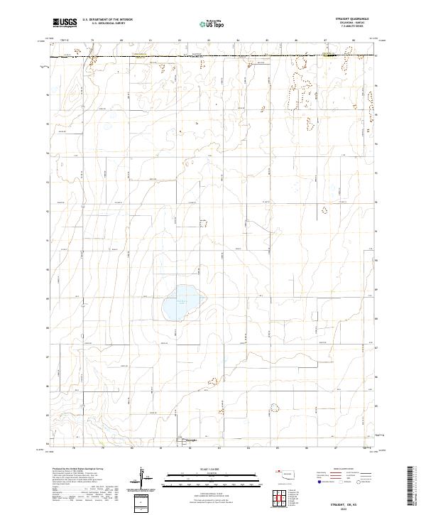 USGS Topographic Map – Straight