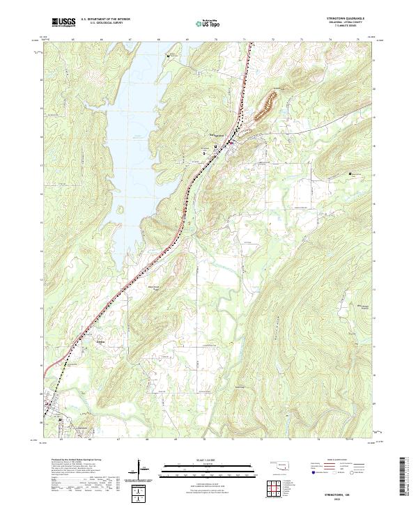 USGS Topographic Map – Stringtown