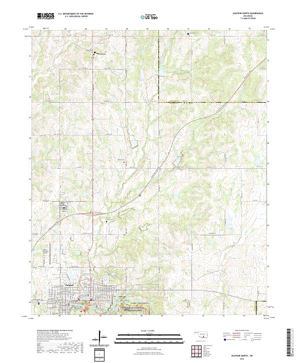USGS Topographic Map – Sulphur North