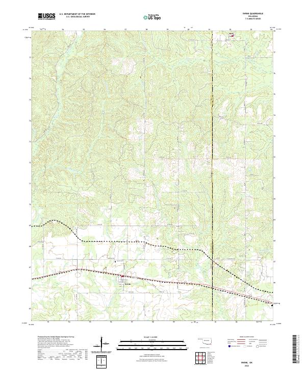 USGS Topographic Map – Swink
