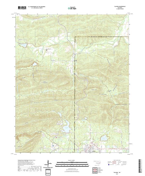 USGS Topographic Map – Talihina