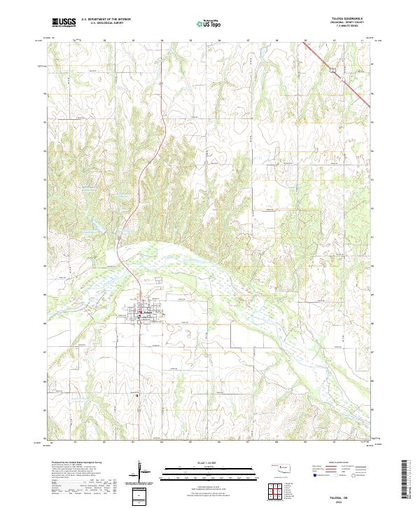 USGS Topographic Map – Taloga