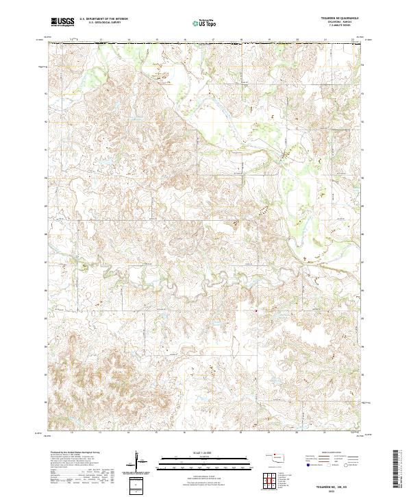 USGS Topographic Map – Tegarden NE