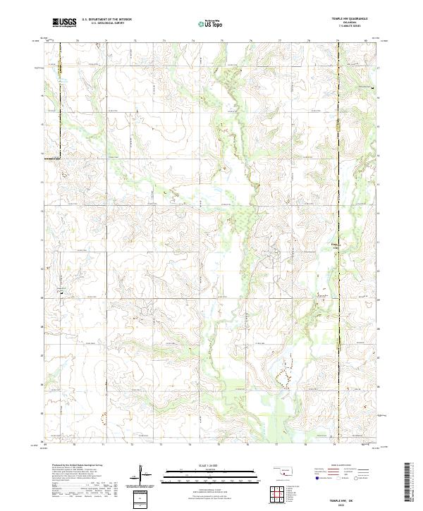 USGS Topographic Map – Temple NW