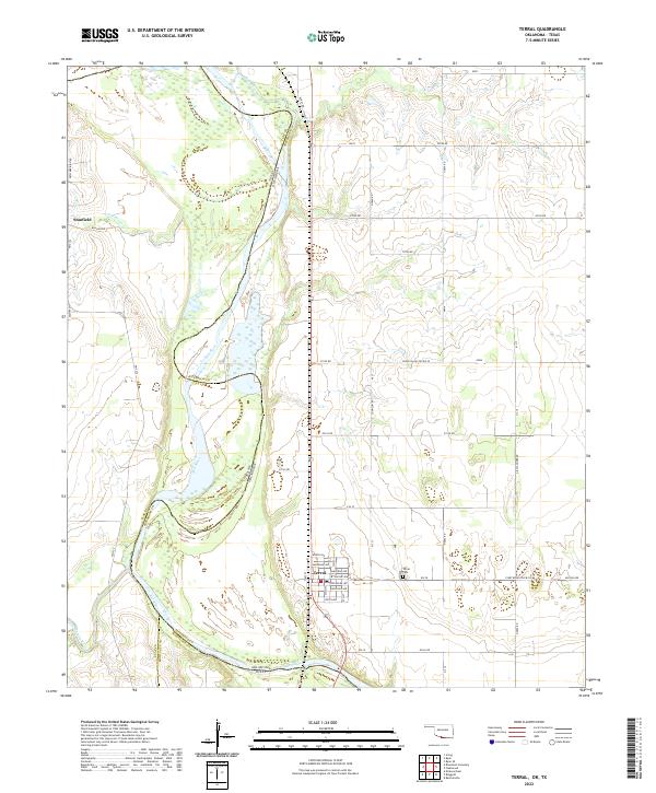 USGS Topographic Map – Terral