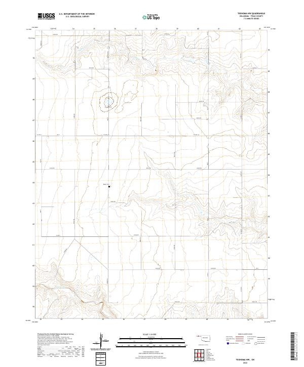 2022 Map of Texhoma NW, 2022 Print