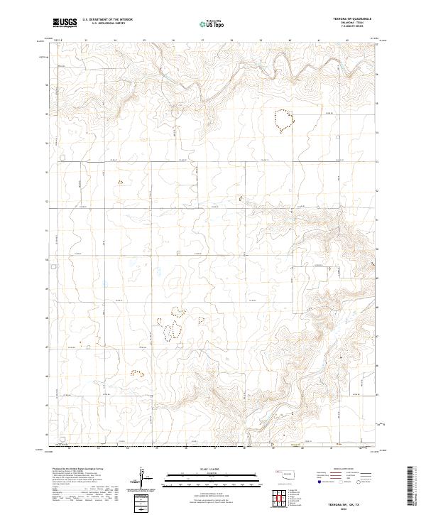 2022 Map of Texhoma SW, 2022 Print