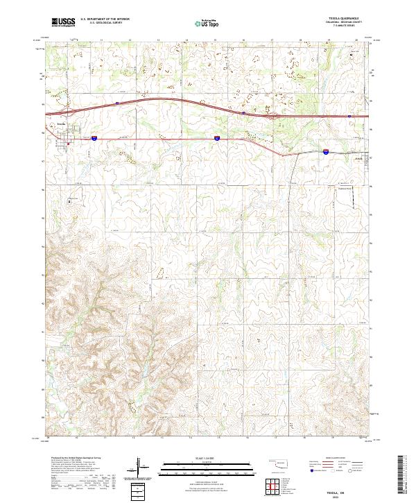 USGS Topographic Map – Texola