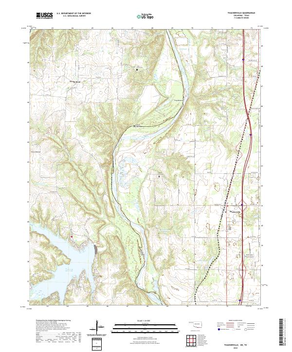 USGS Topographic Map – Thackerville