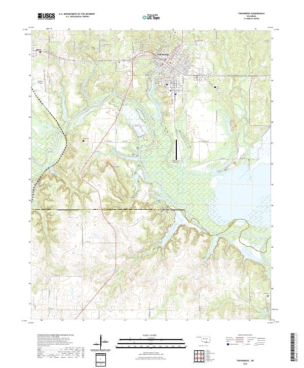 USGS Topographic Map – Tishomingo