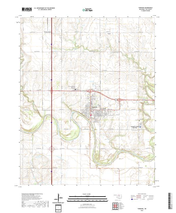 USGS Topographic Map – Tonkawa