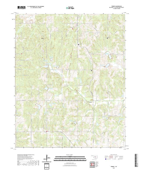 USGS Topographic Map – Tribbey