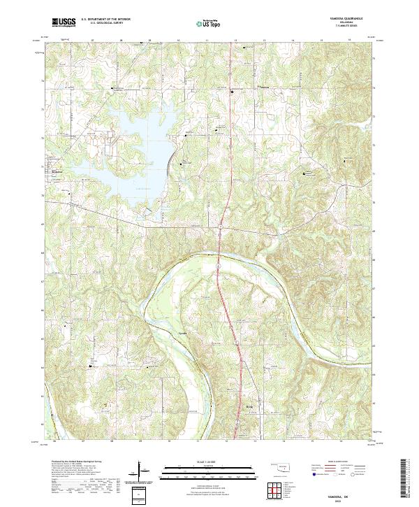 USGS Topographic Map – Vamoosa