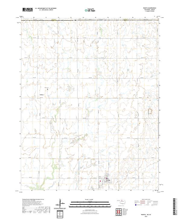 USGS Topographic Map – Wakita