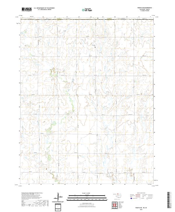 USGS Topographic Map – Wakita NE
