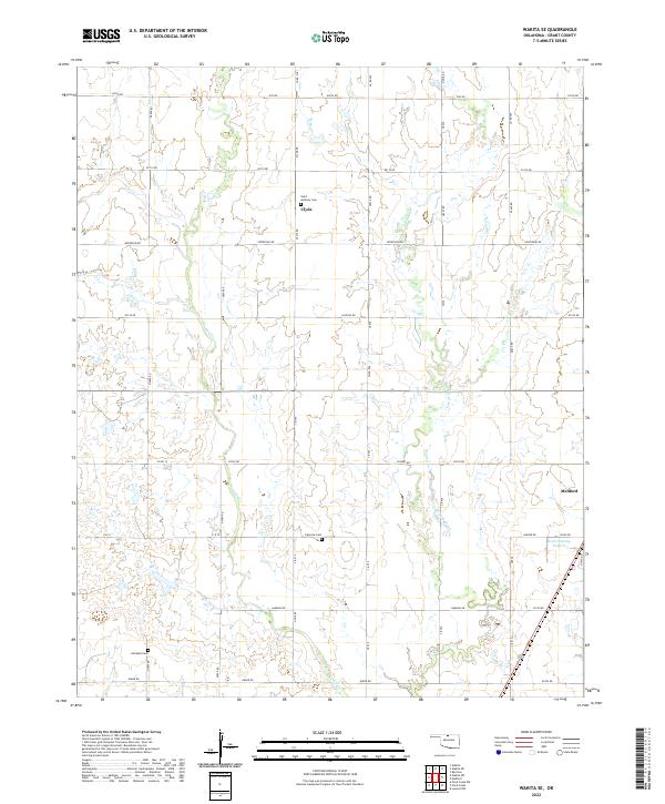USGS Topographic Map – Wakita SE