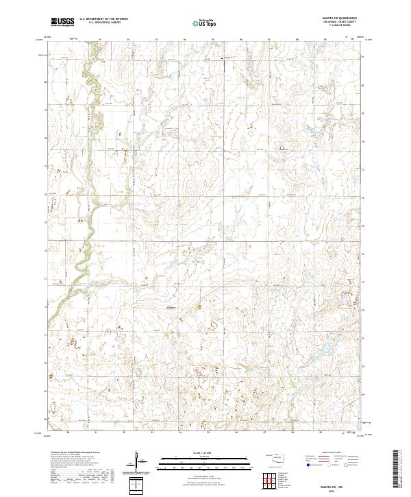 USGS Topographic Map – Wakita SW