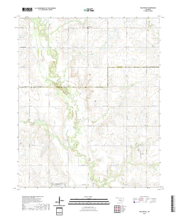 USGS Topographic Map – Walters NE