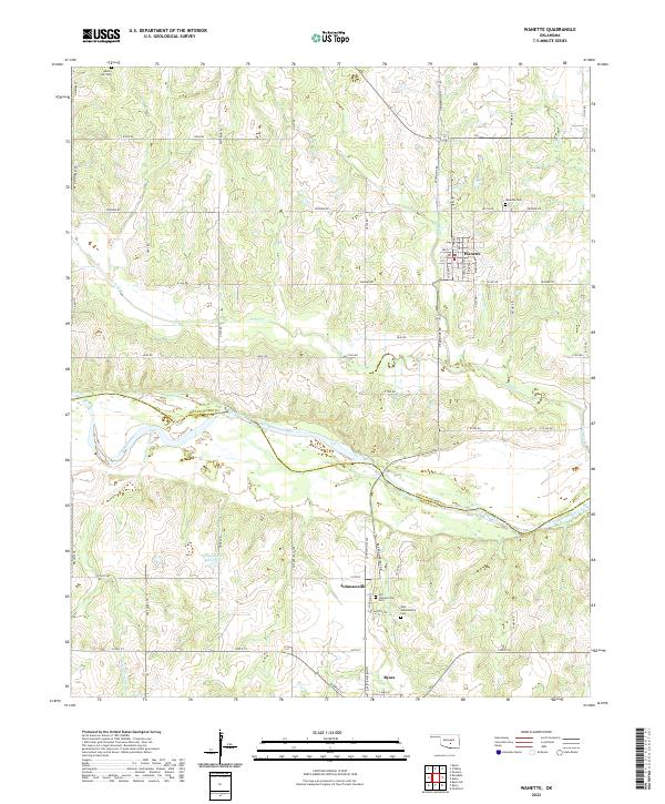 USGS Topographic Map – Wanette