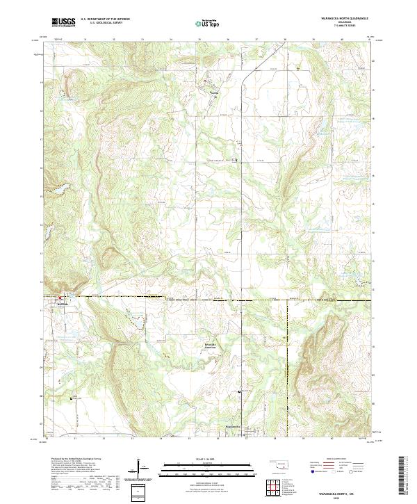 USGS Topographic Map – Wapanucka North