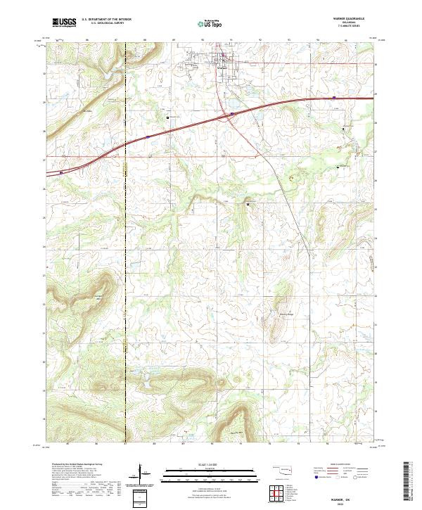 USGS Topographic Map – Warner