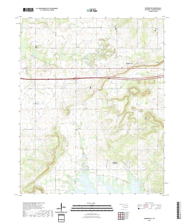 USGS Topographic Map – Warner NW
