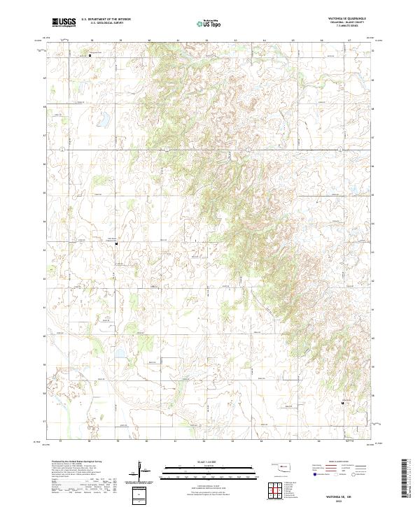 USGS Topographic Map – Watonga SE