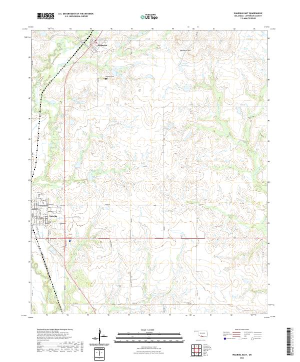 USGS Topographic Map – Waurika East