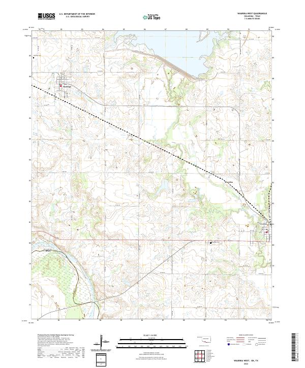 USGS Topographic Map – Waurika West